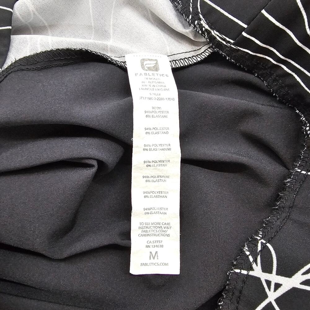 Fabletics Jacket Womens Medium Black White Athlei… - image 8